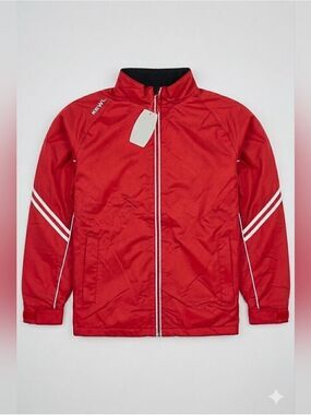 Kewl Team Nosebleed Red Technical Insulated Wind Jacket w/ White Accents, NWT, L